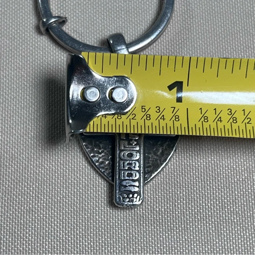 James Avery Two Pieces‎ Fused Fear Not Key Ring w/ Cross Pendant Sterling 925